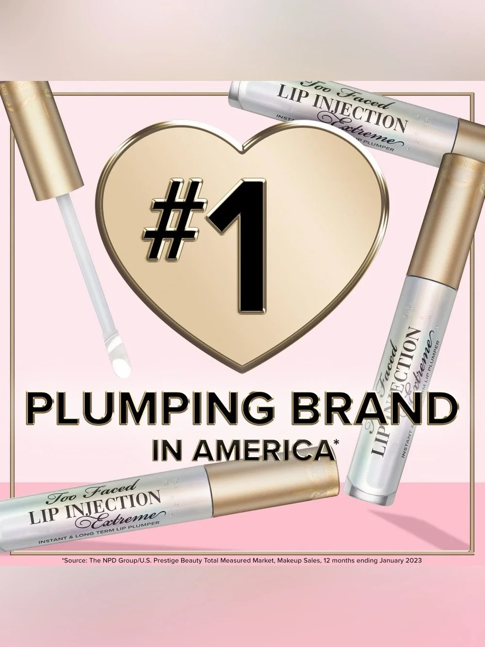 TOO FACED LIP INJECTION EXTREME Hydrating Lip Plumper Travel Size/Clear NIB!